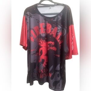 RARE FIREBALL Jersey Black Red Size XXL New Never Worn Streetwear Athletics NWOT